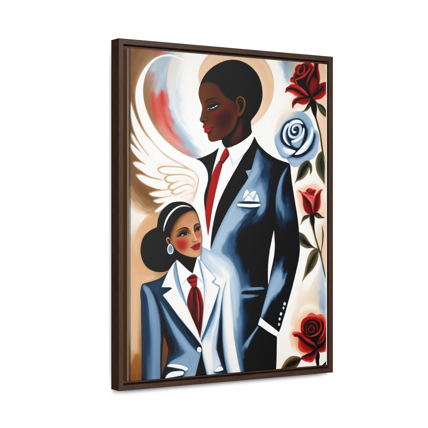 R&RH Angels Smile Among Us Canvas Portrait Elegant Family Portrait Canvas Wrap - Inspirational Decor for Home or Office