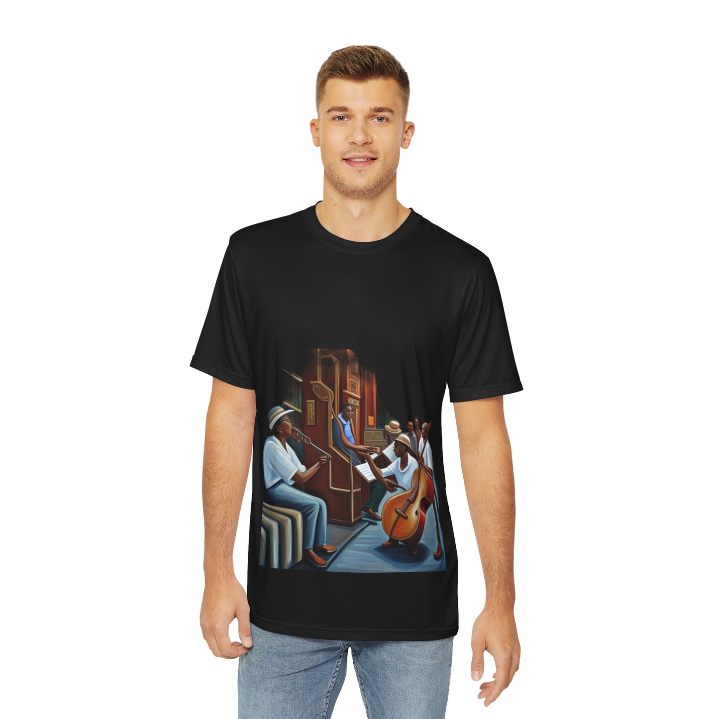 R&RH Men's Polyester Jazz Black Tee