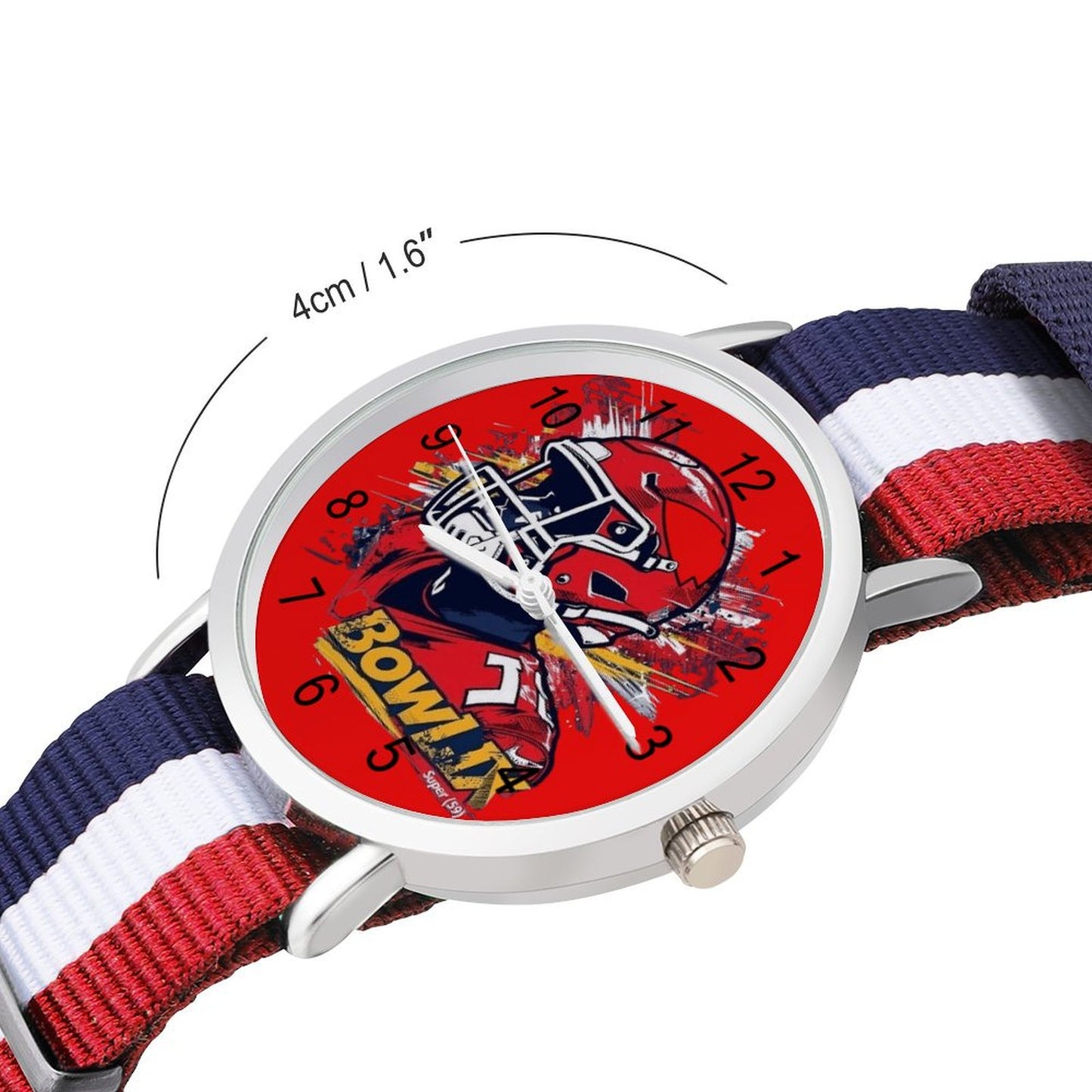 R&RH Red, White, Blue Unisex leisure Watch