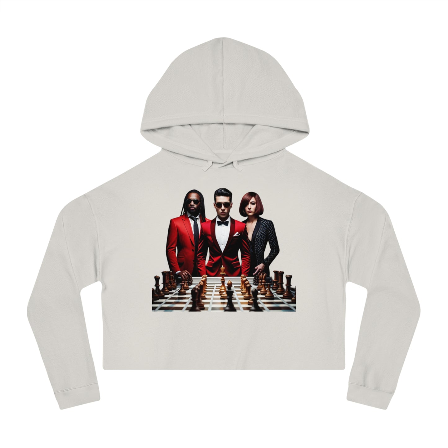 R&RH Chess Women’s Cropped Hooded Sweatshirt