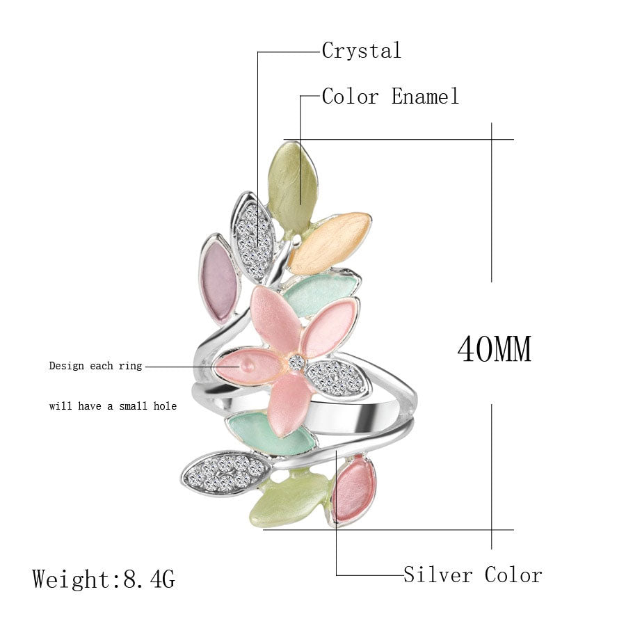Multicolor Enamel Rings For Women