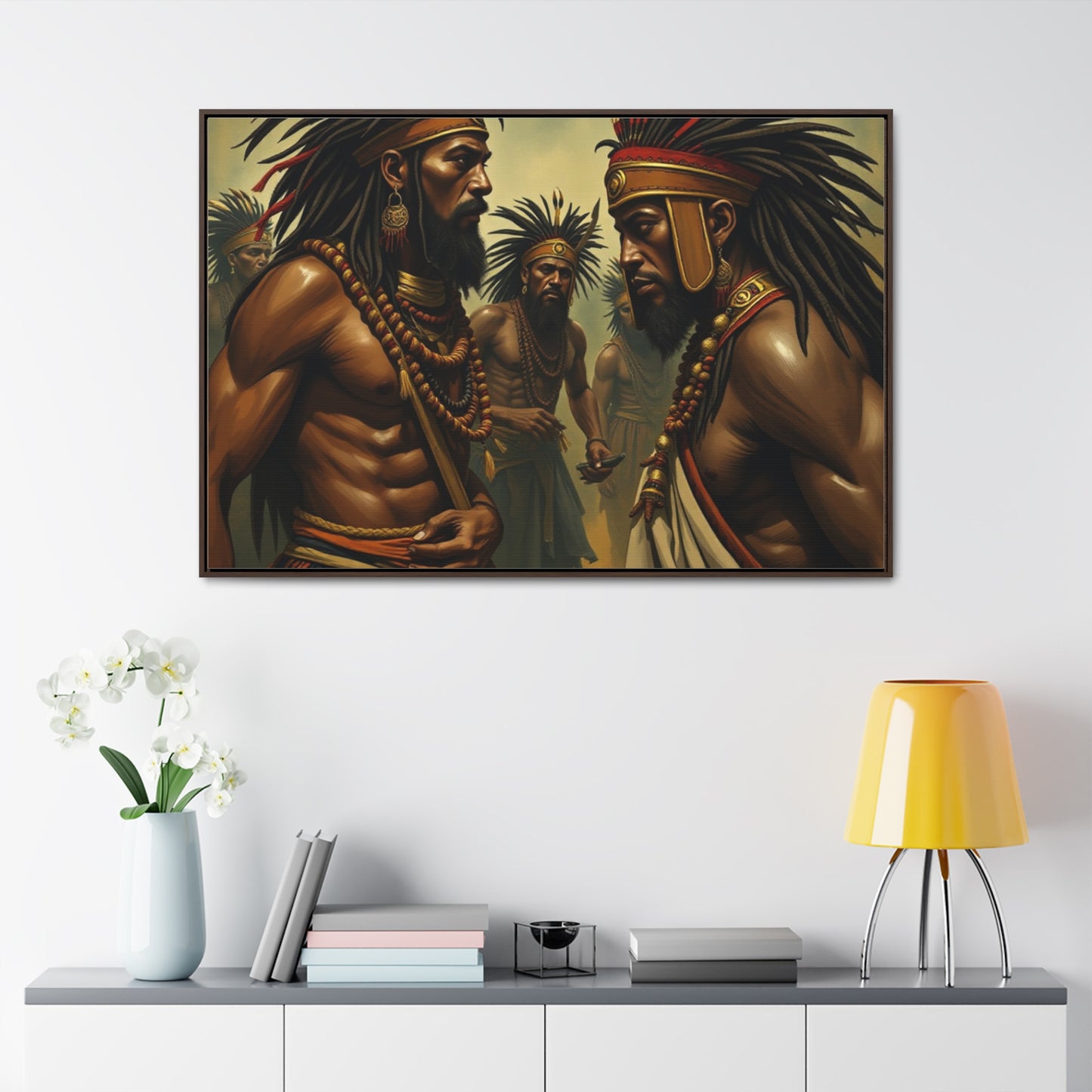 R&RH Gallery Canvas Wraps: Tribal Warriors Art for Home Décor