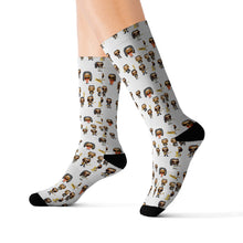 Load image into Gallery viewer, R&amp;RH Caricature White Socks
