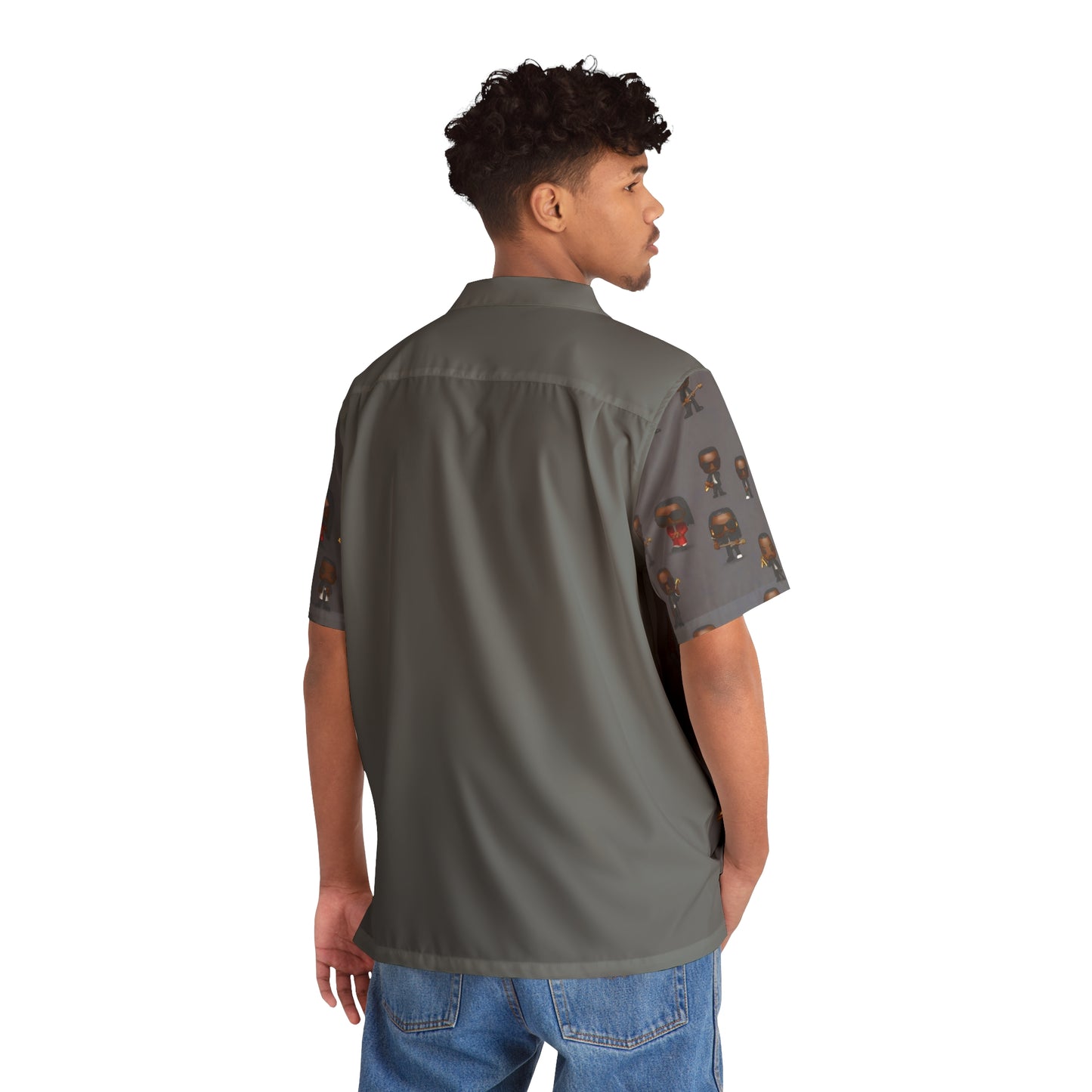 R_RH Grey Caricature Toons Mens Shirt