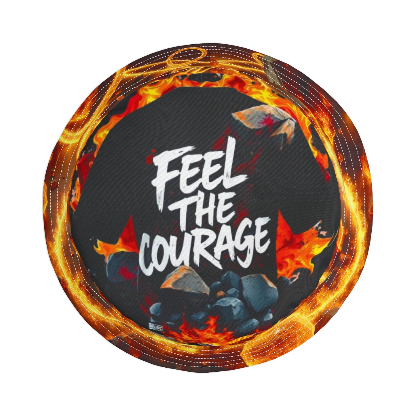 R&RH Bold 'Feel the Courage' Flame Bucket Hat - Stylish & Motivational Accessory