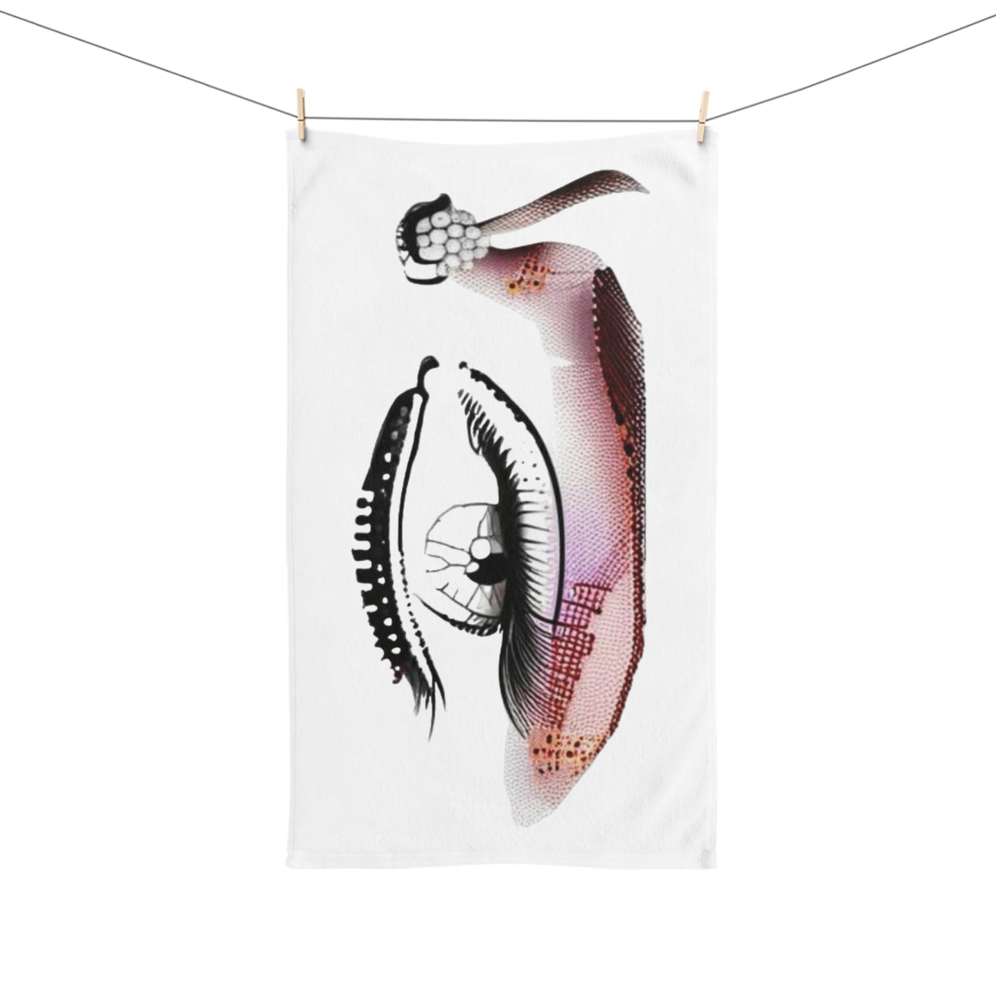 R&RH Elegant Eye Design Hand Towel - Artistic Home Décor