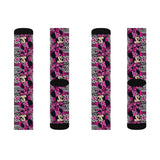 R_RH Caricature Pink Sublimation Socks