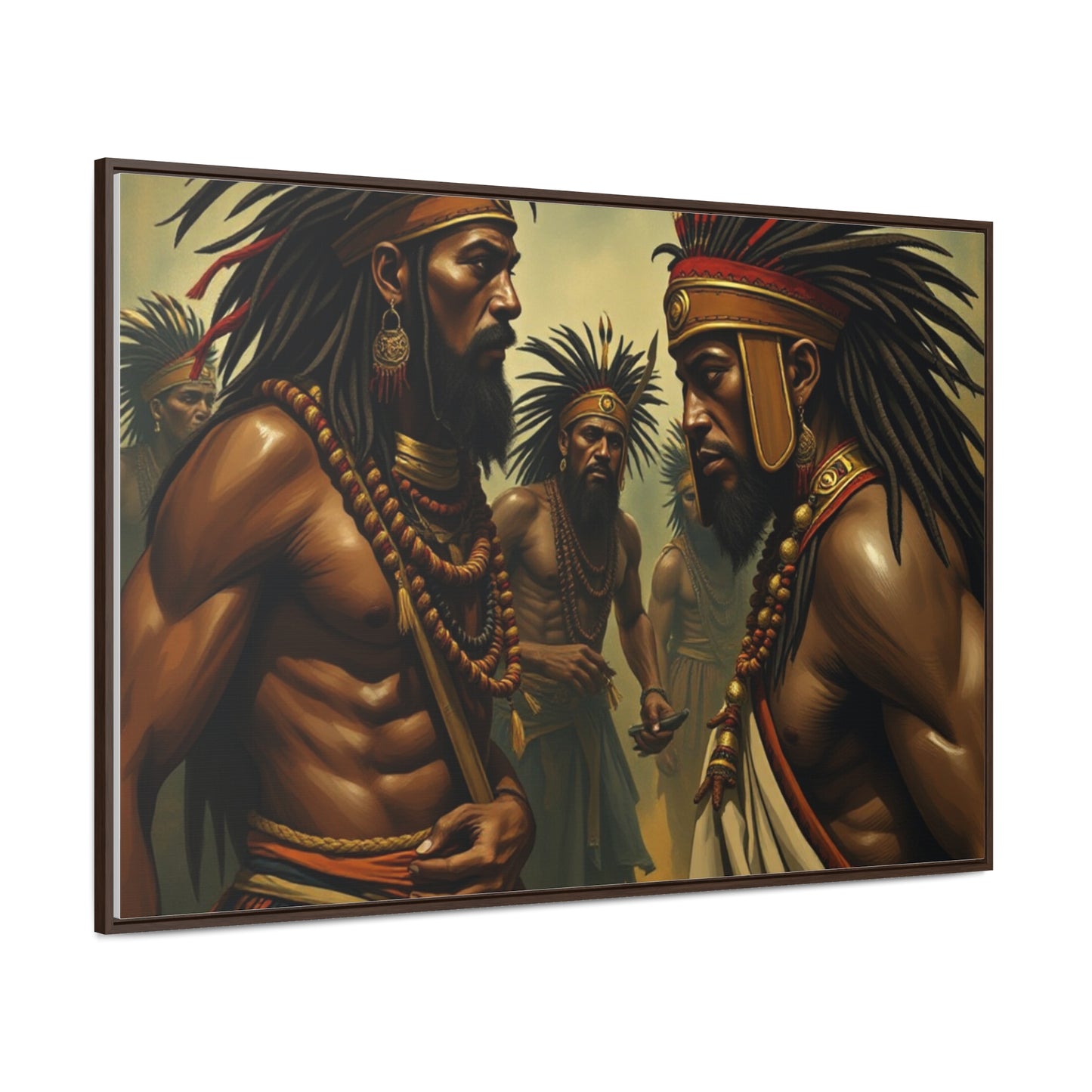 R&RH Gallery Canvas Wraps: Tribal Warriors Art for Home Décor