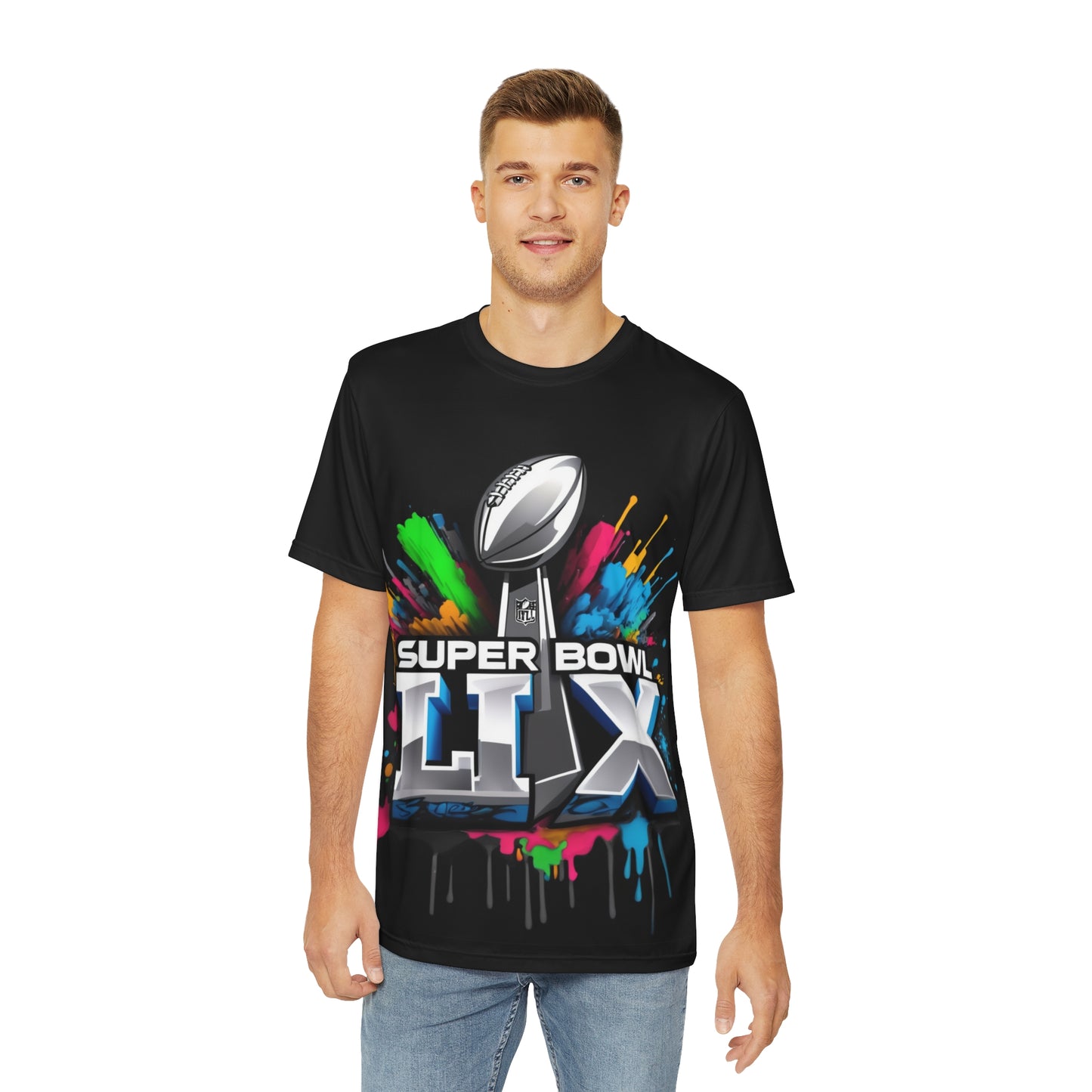 R&RH Super Bowl Men's Polyester Black T-Shirt