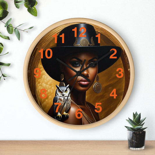 R&RH Woman and Owl Wall Clock