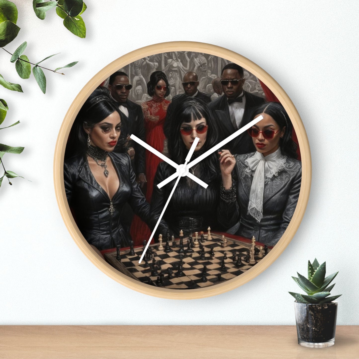 R&RH Game of Chess Wall Clock