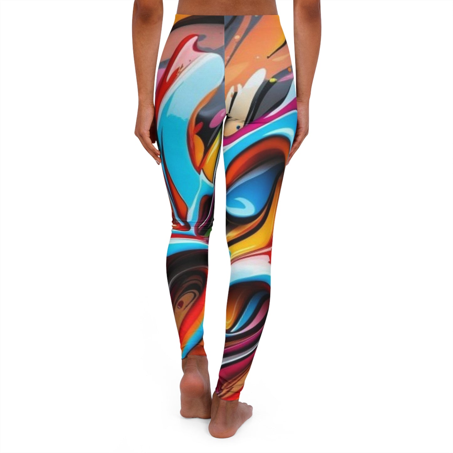 R&RH Women's Abstract Color Leggings.