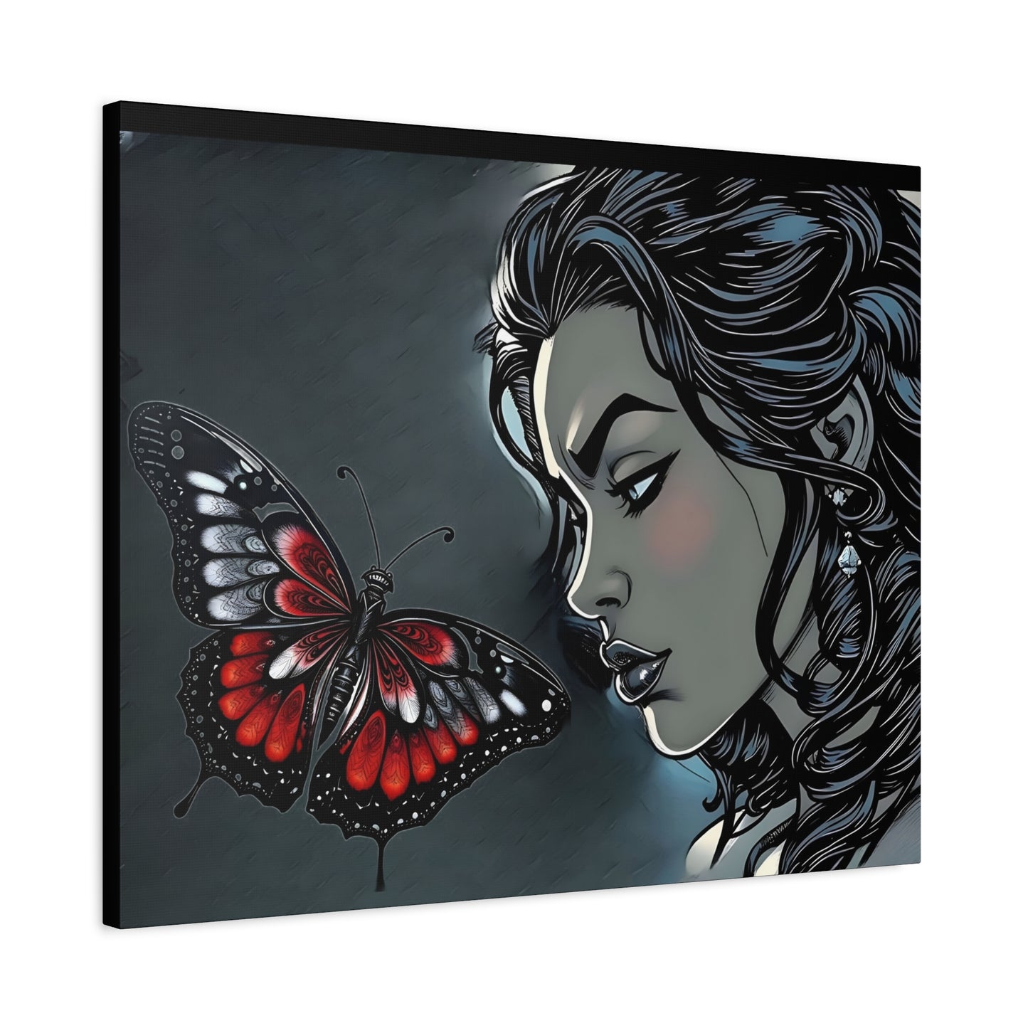 R&RH Beautiful Butterfly  Artistic Butterfly Canvas Wall Art - Stretched Matte Design for Home Decor