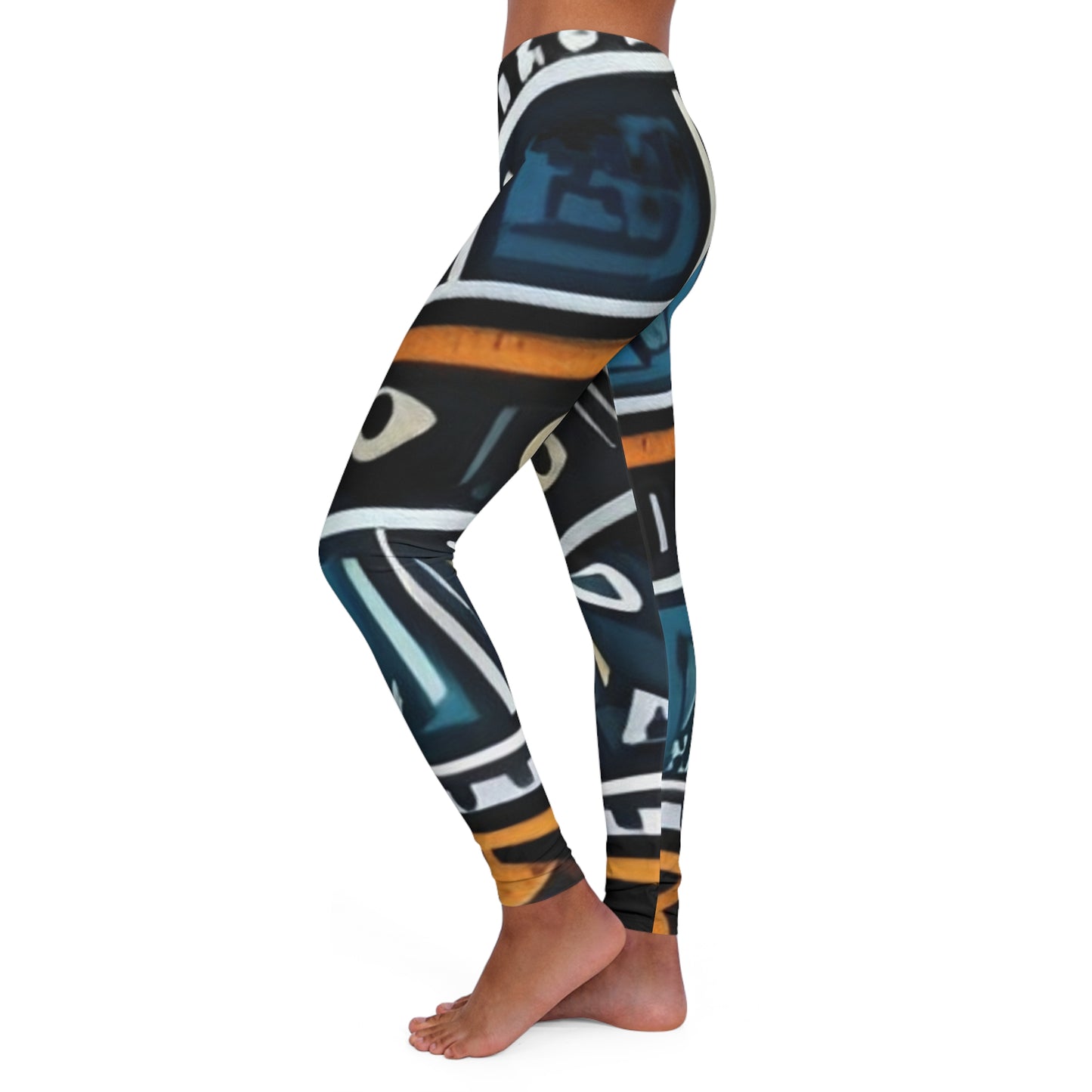 Womens Abstract Spandex Leggings