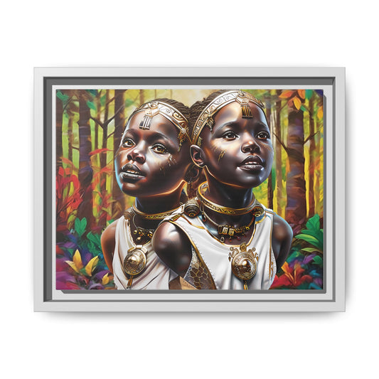 Framed Multi-color Canvas Art - Celebrating Heritage and Unity