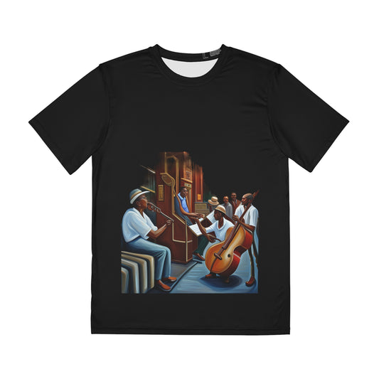 R_RH Men's Polyester Jazz Black Tee