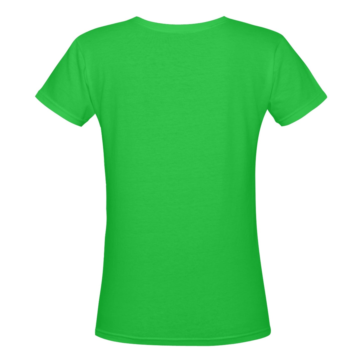 R&RH Woman Rose Womens Green Designer Deep V-neck T-shirt