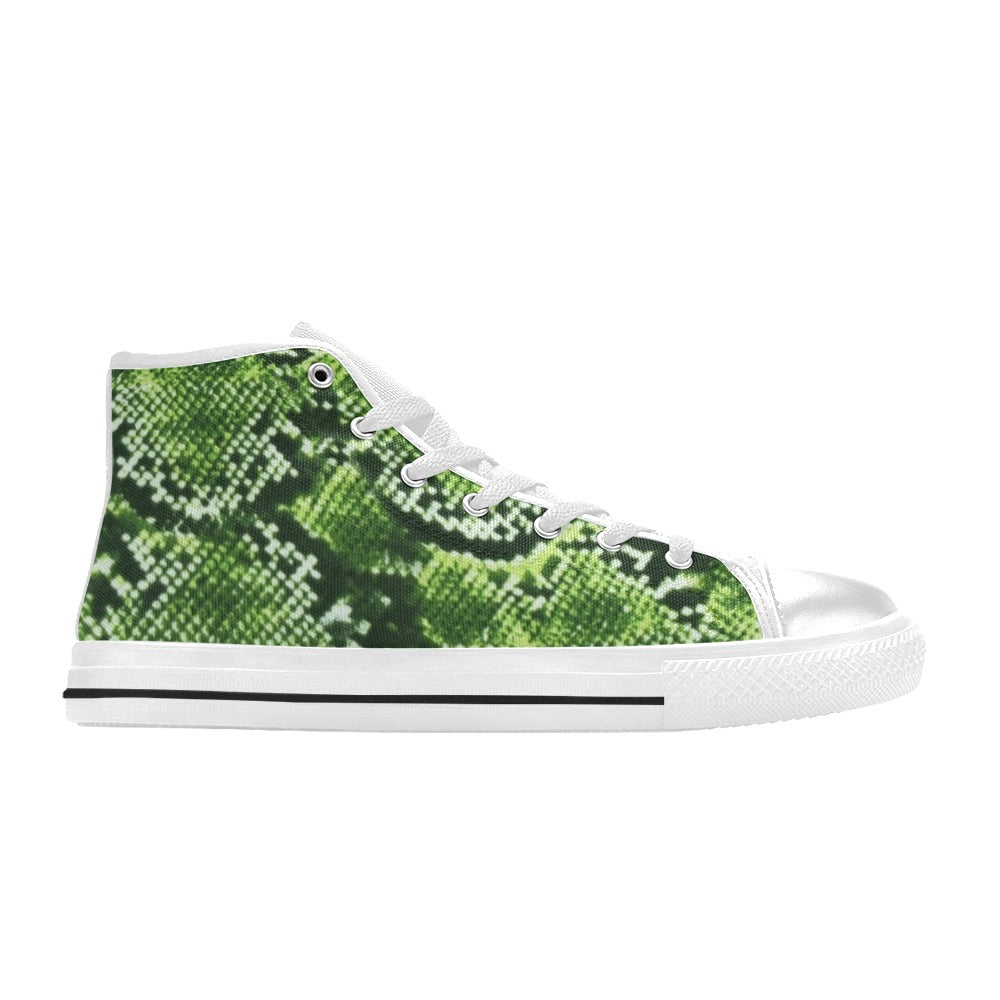 R&RH Women's Green White Trim High Top Tennis Shoes