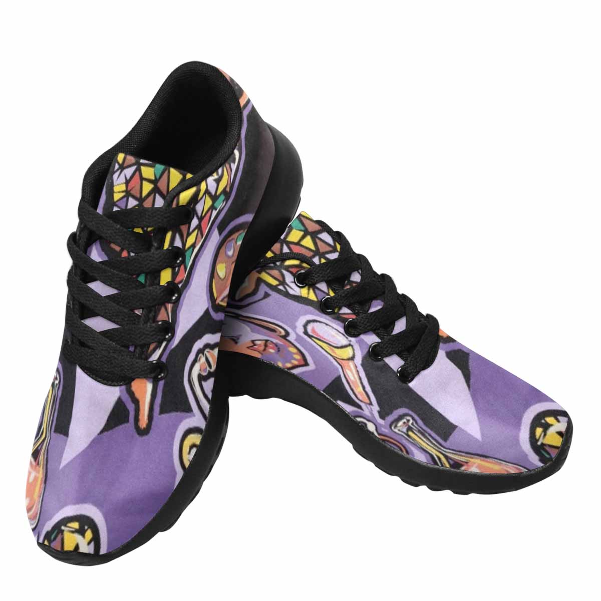 R&RH Purple Abstract Women's Sneakers