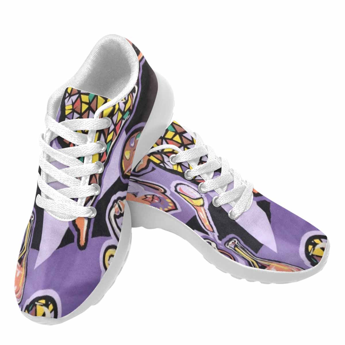 R&RH Purple Abstract Women's Sneakers