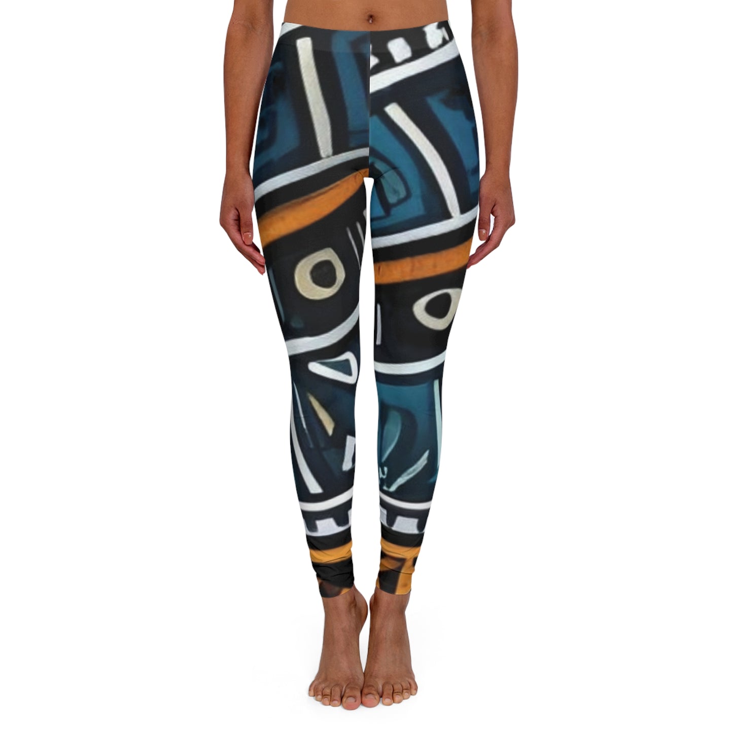 Womens Abstract Spandex Leggings