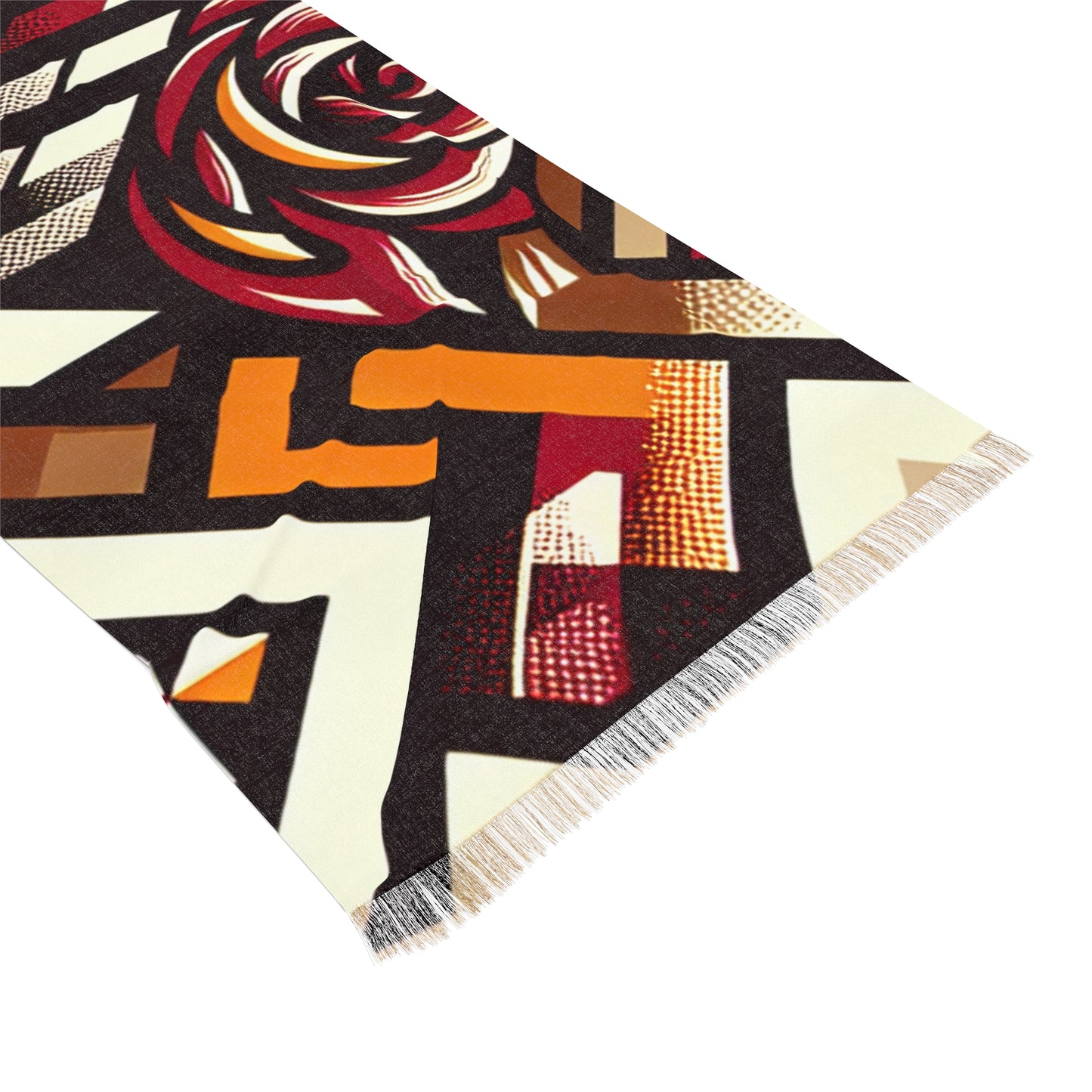 R&RH Brown Abstract Light Unisex Scarf