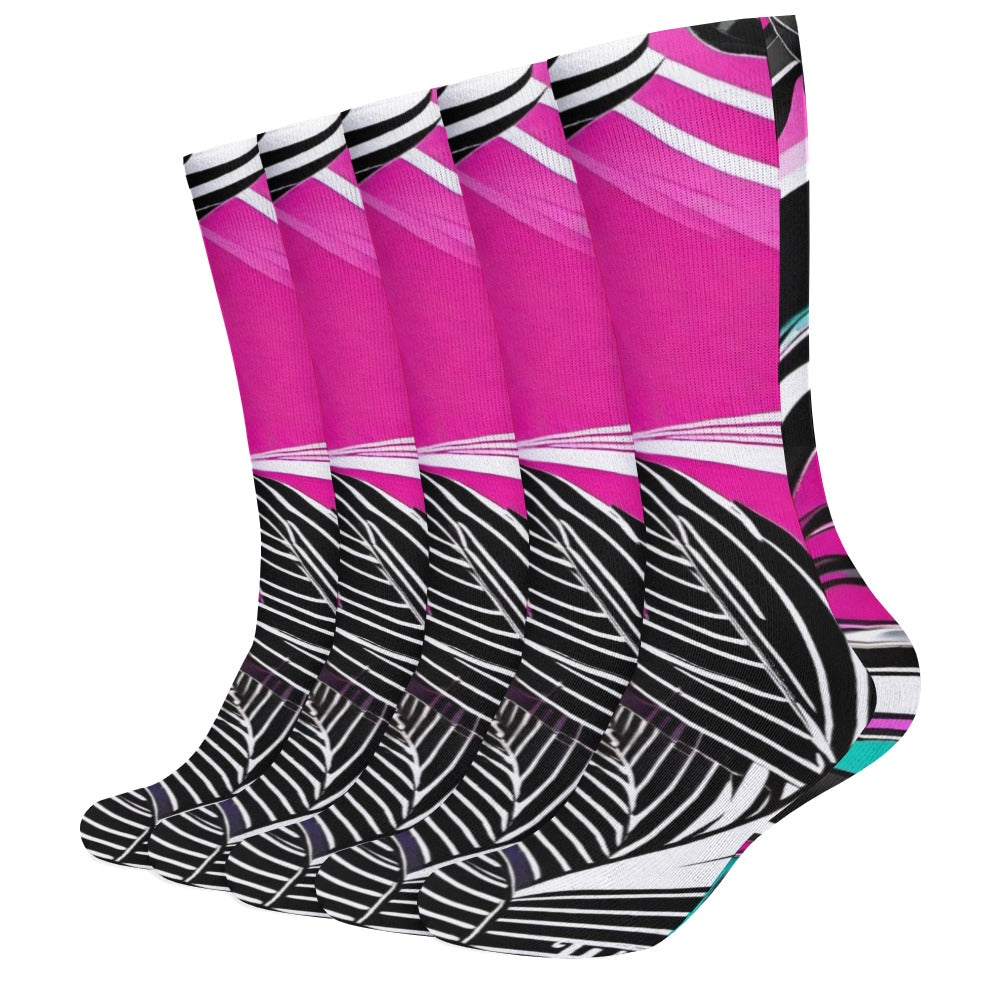 R_RH Abstract Breathable Socks (Pack of 5 - Same Pattern)