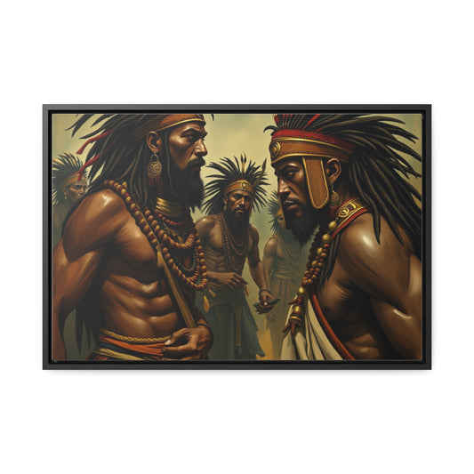 R&RH Gallery Canvas Wraps: Tribal Warriors Art for Home Décor