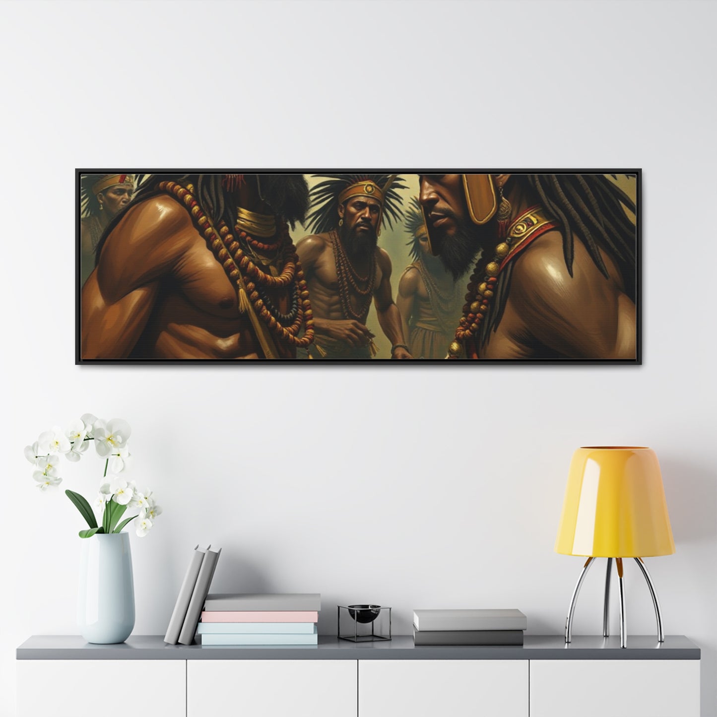 R&RH Gallery Canvas Wraps: Tribal Warriors Art for Home Décor