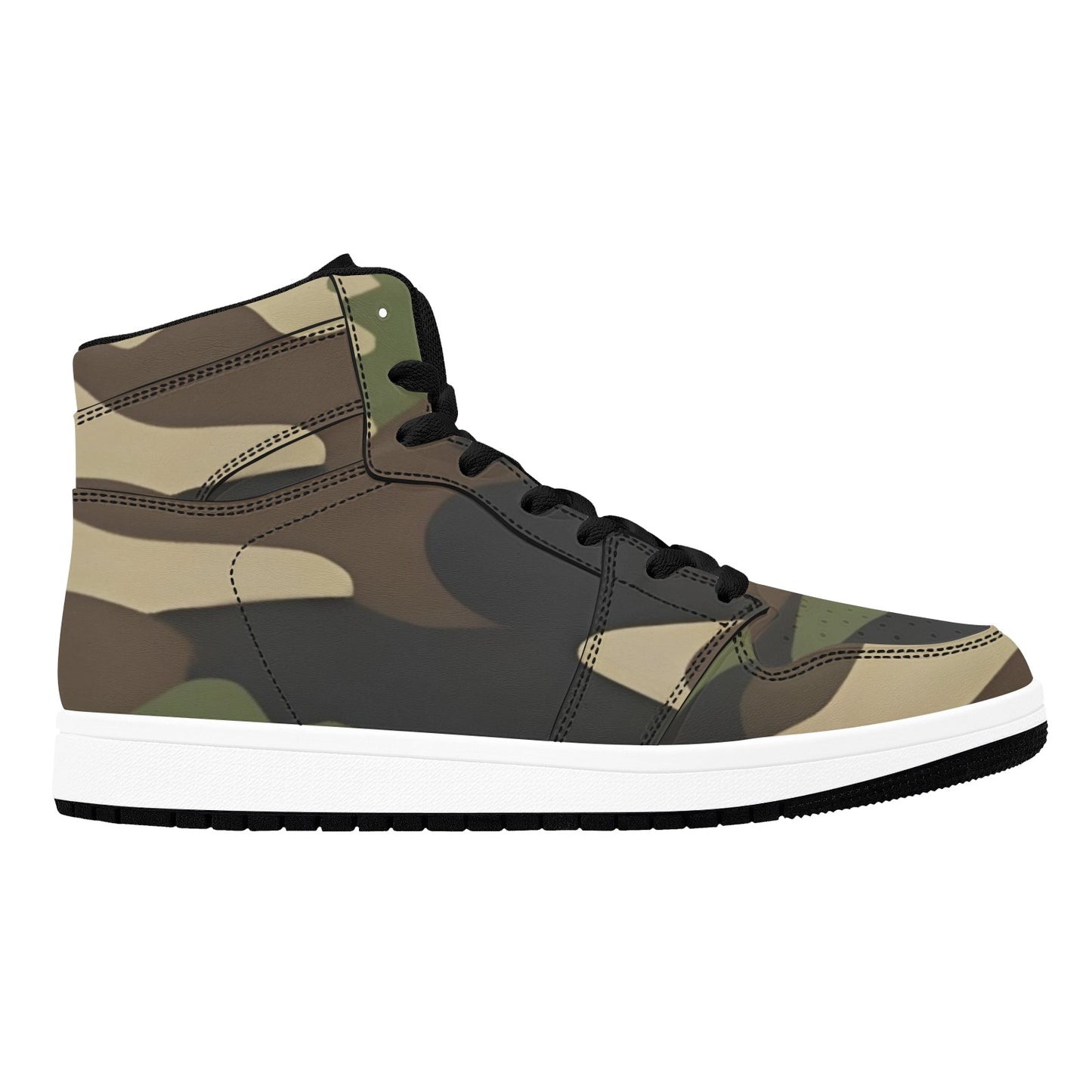 R&RH Camo Green Mens High Top Designer Sneaker