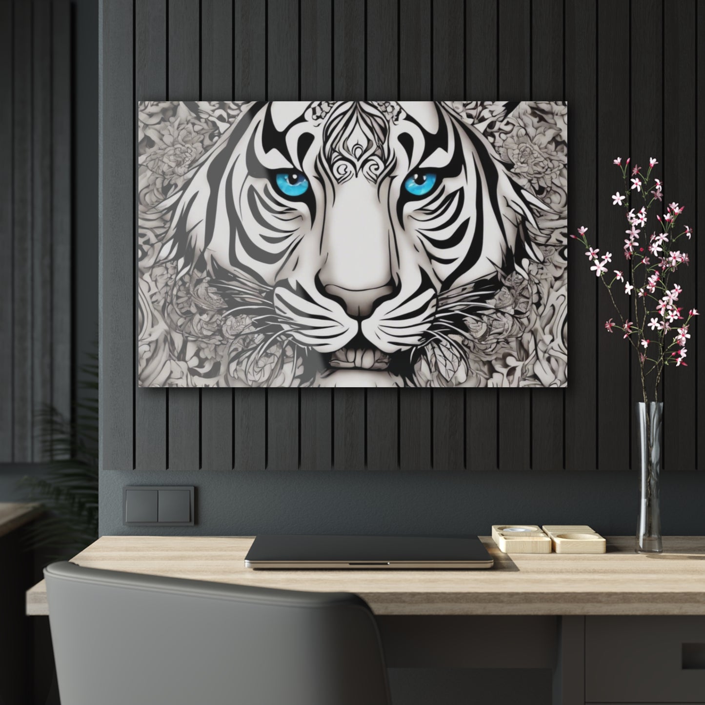 R&RH Majestic Tiger Eyes Acrylic Print - Stunning Wall Art for Animal Lovers