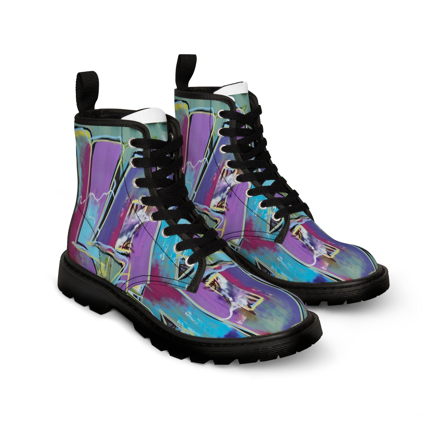 R_RH Unisex Multi-Colored Canvas Boots