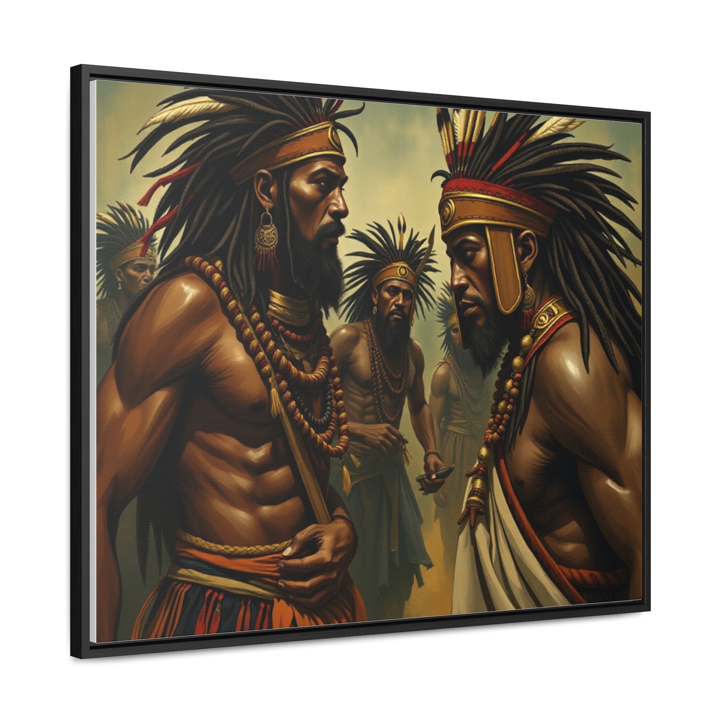 R&RH Gallery Canvas Wraps: Tribal Warriors Art for Home Décor