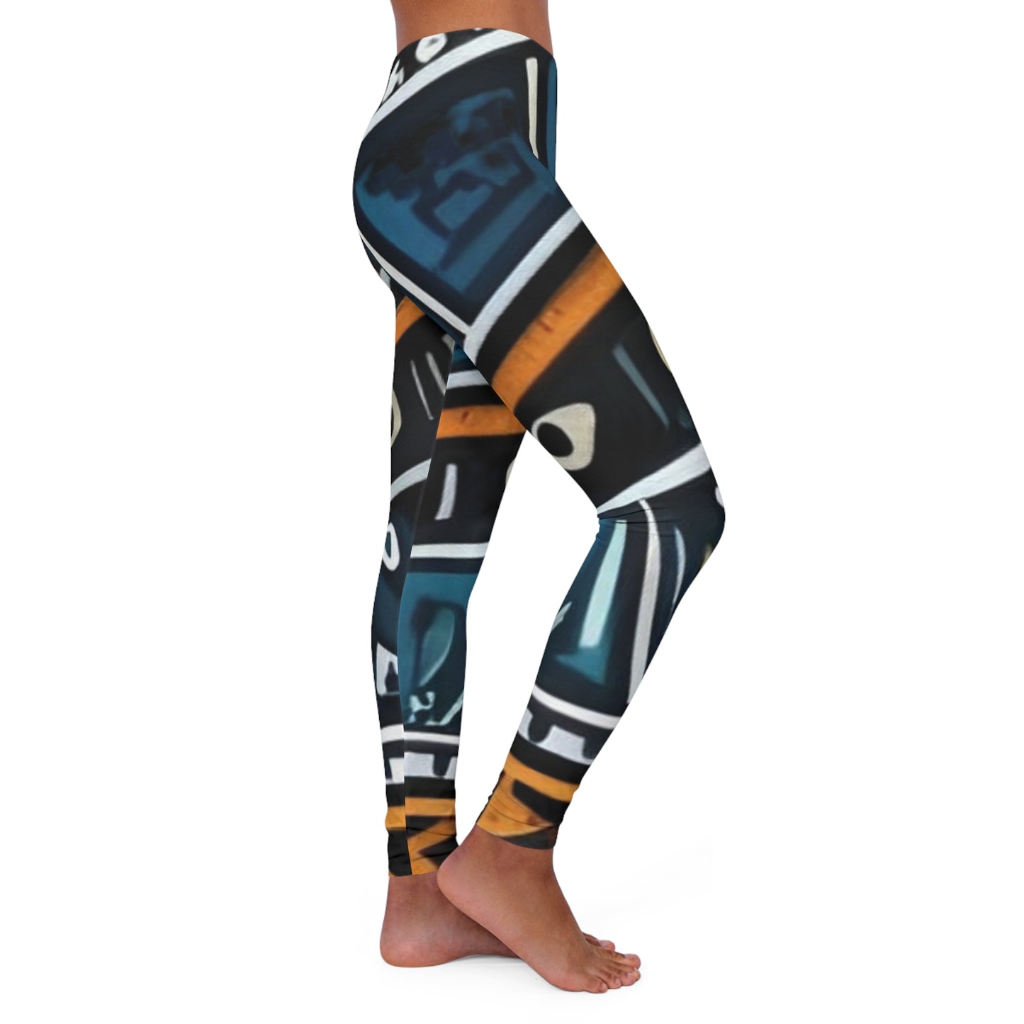 Womens Abstract Spandex Leggings