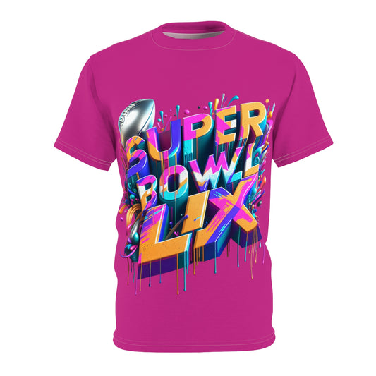 R&RH Super Bowl LIX Unisex Dark Pink Tee - Celebrate Game Day in Style!