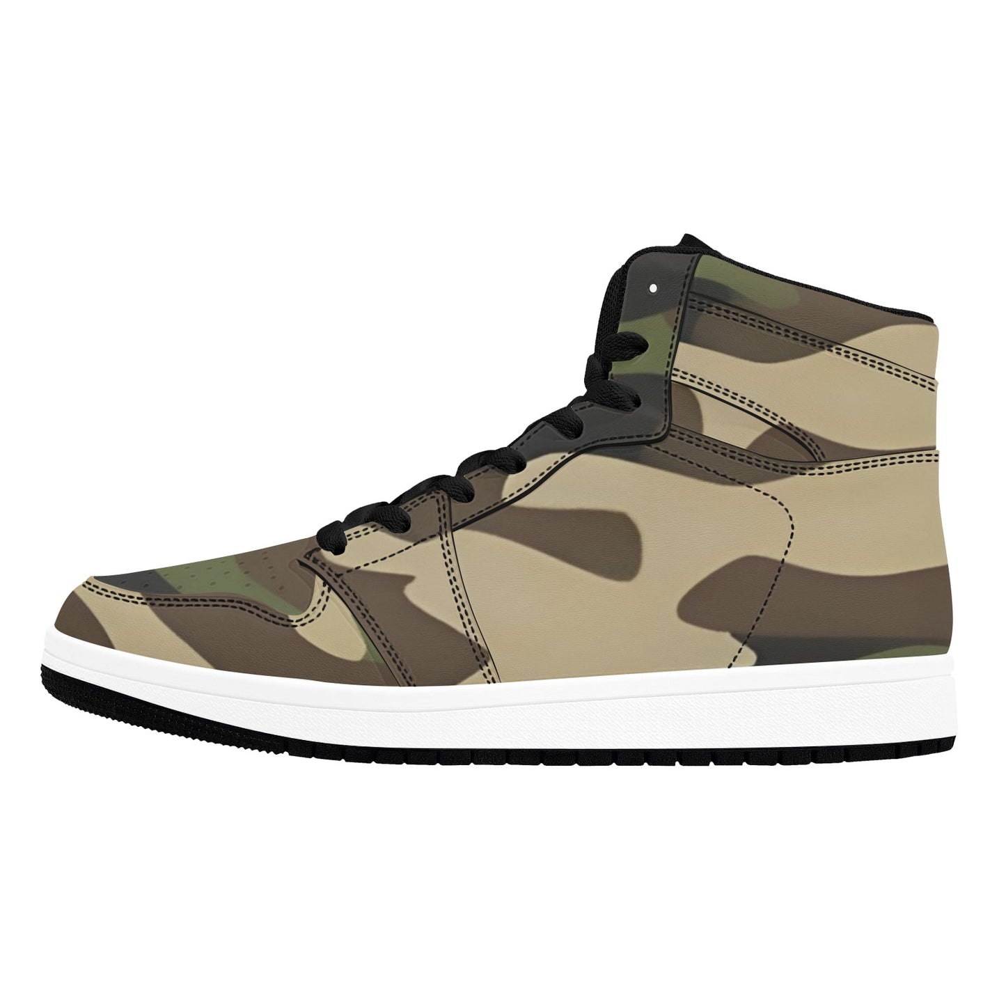 R&RH Camo Green Mens High Top Designer Sneaker