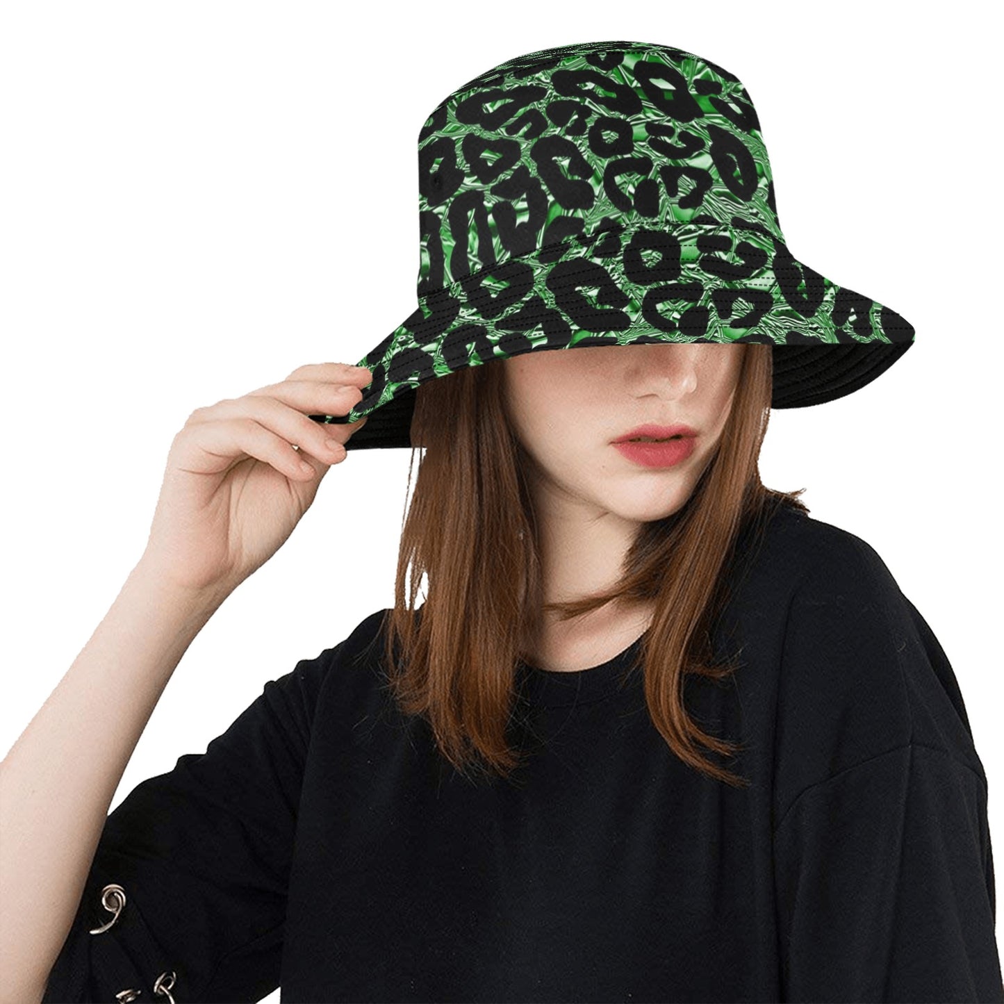 R&RH Unisex Green Animal Print Bucket Hat Unisex Summer Bucket Hat - Rich and Rich Homeopportunities 