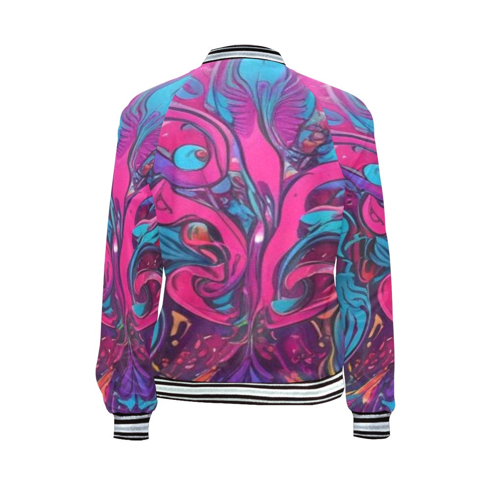 R&RH Abstract Bomber Jacket for Women