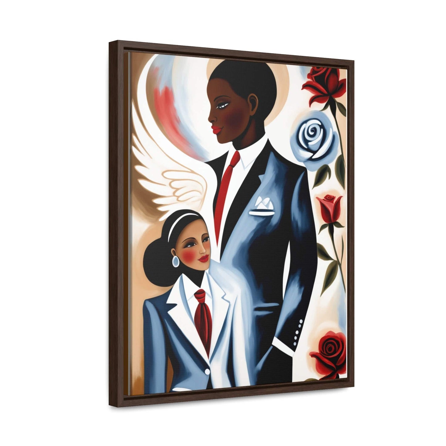 R&RH Angels Smile Among Us Canvas Portrait Elegant Family Portrait Canvas Wrap - Inspirational Decor for Home or Office