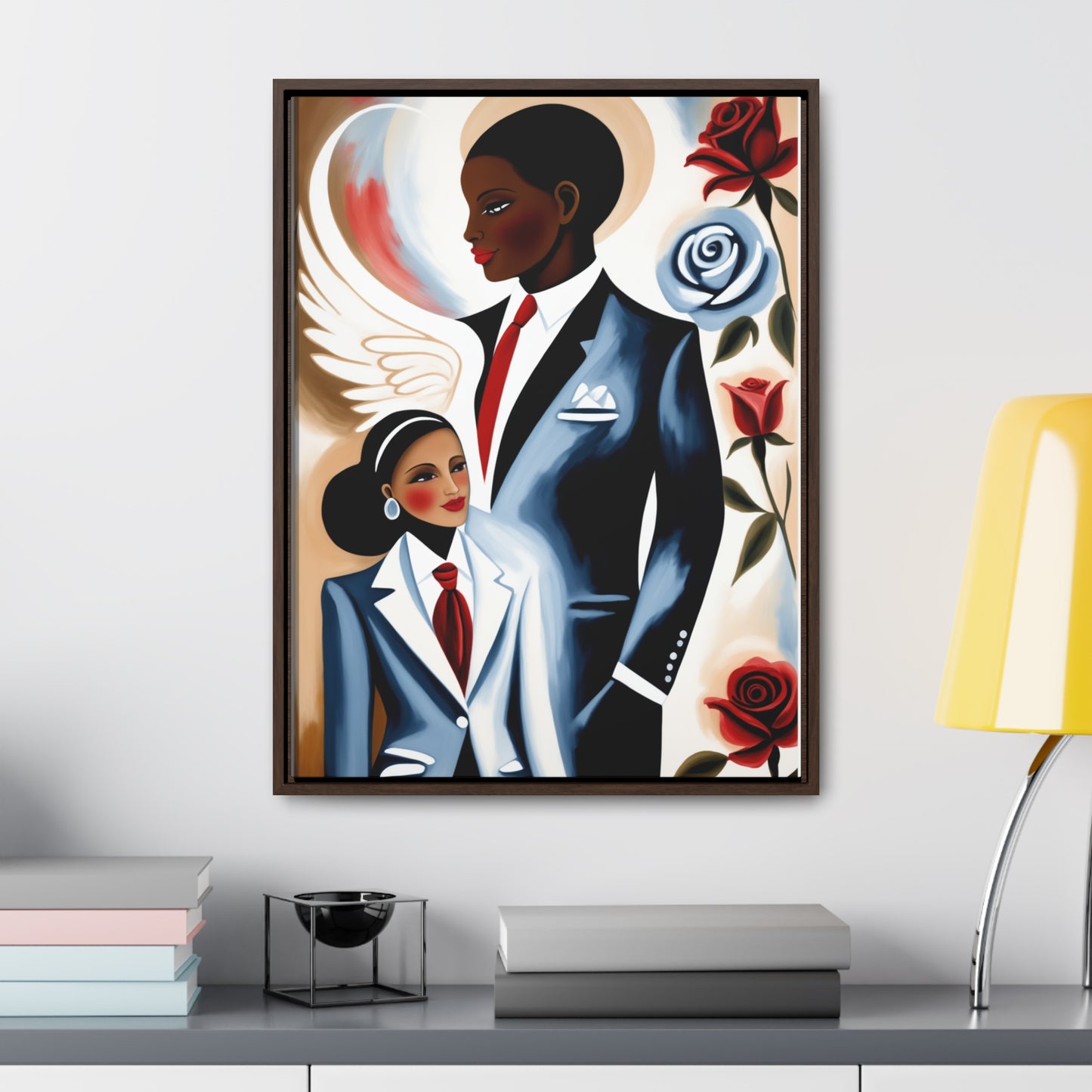 R&RH Angels Smile Among Us Canvas Portrait Elegant Family Portrait Canvas Wrap - Inspirational Decor for Home or Office