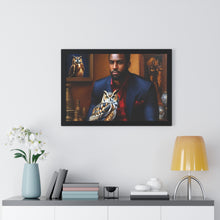 Load image into Gallery viewer, R&amp;RH Man and Owl Framed Horizontal Poster
