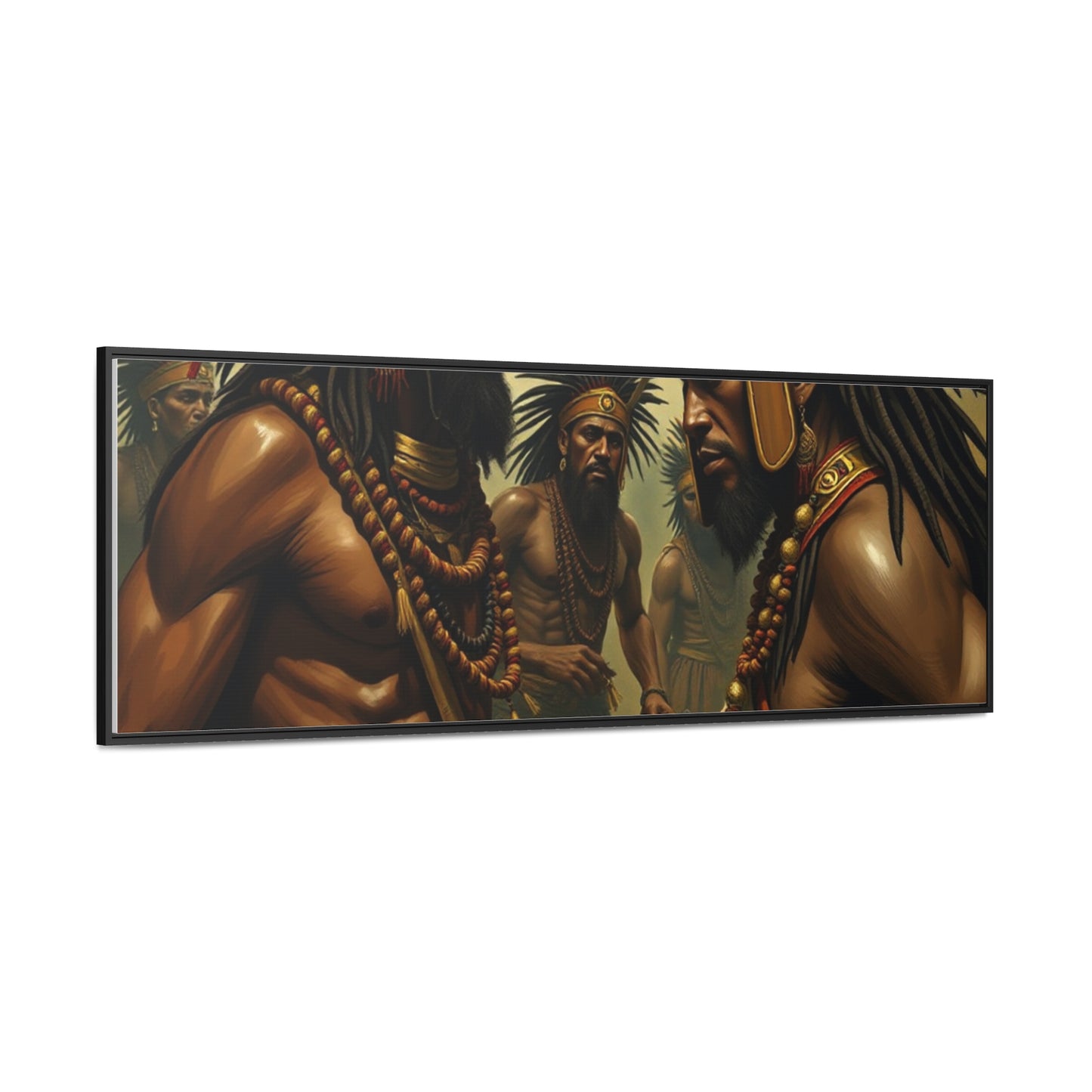 R&RH Gallery Canvas Wraps: Tribal Warriors Art for Home Décor