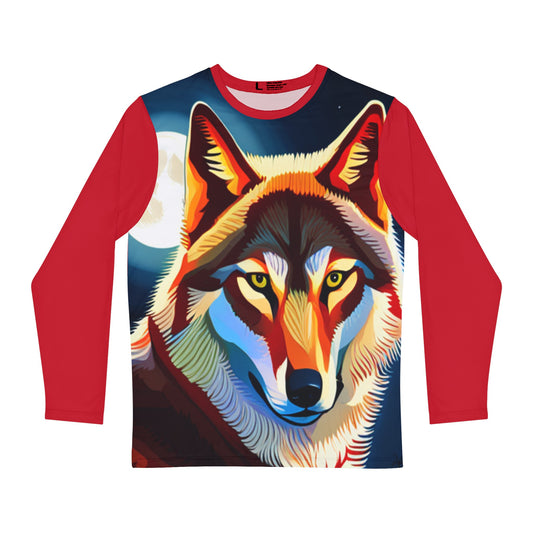 R&RH Red Mens Wolf Long Sleeve Shirt