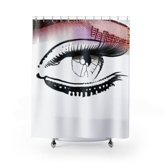 R&RH Modern Chic Eye Art Shower Curtain - Stylish Bathroom Decor