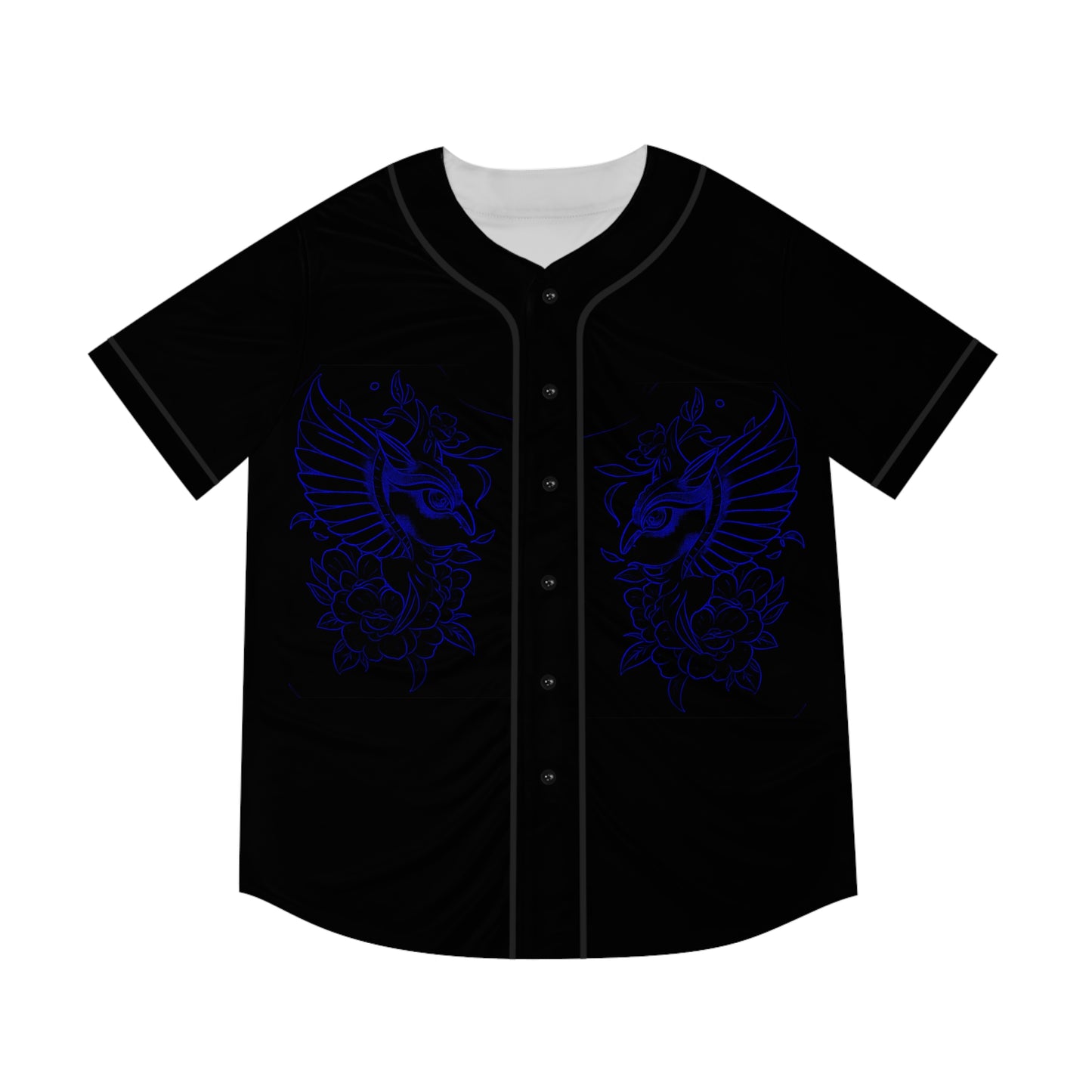 R&RH Men's Baseball Jersey with Blue Dragon Design