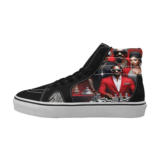 R&RH Caricature Women's High Top Sneakers