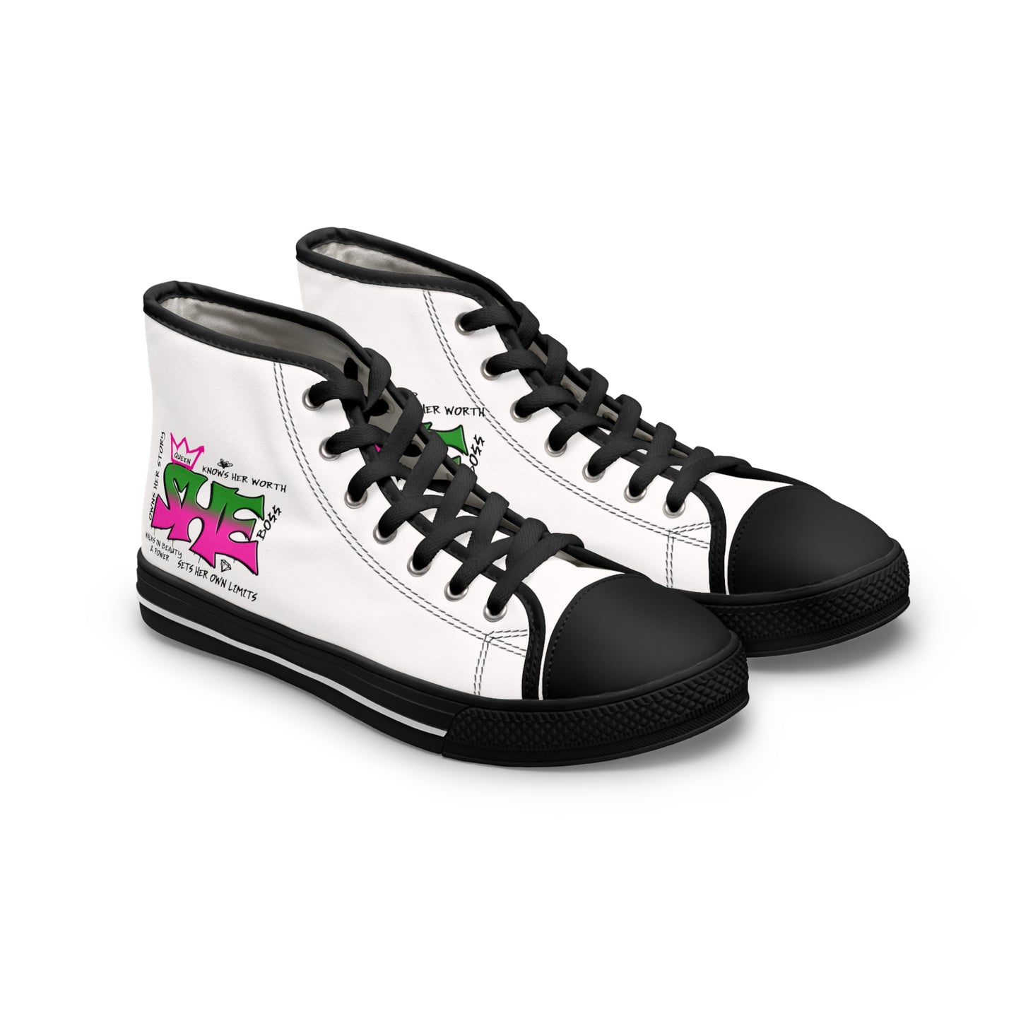 R&RH Women's High Top She Sneakers