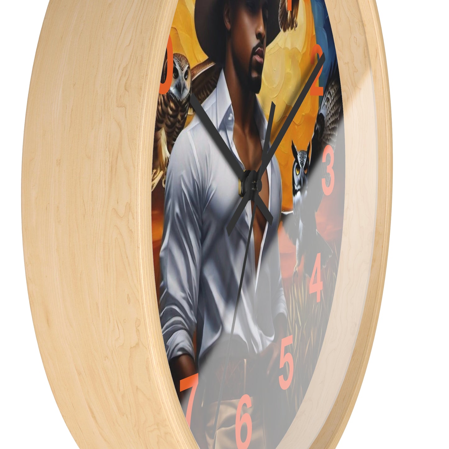 R&RH The Man and Owls Wall Clock