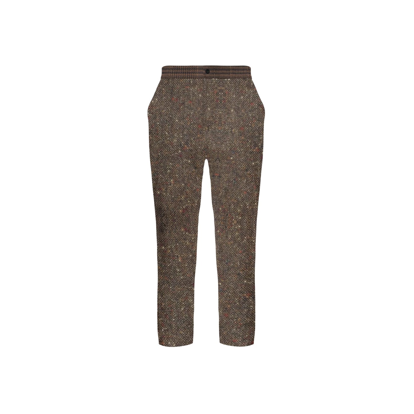 R&RH Brown Tweed Look Men's Designer Casual Pants