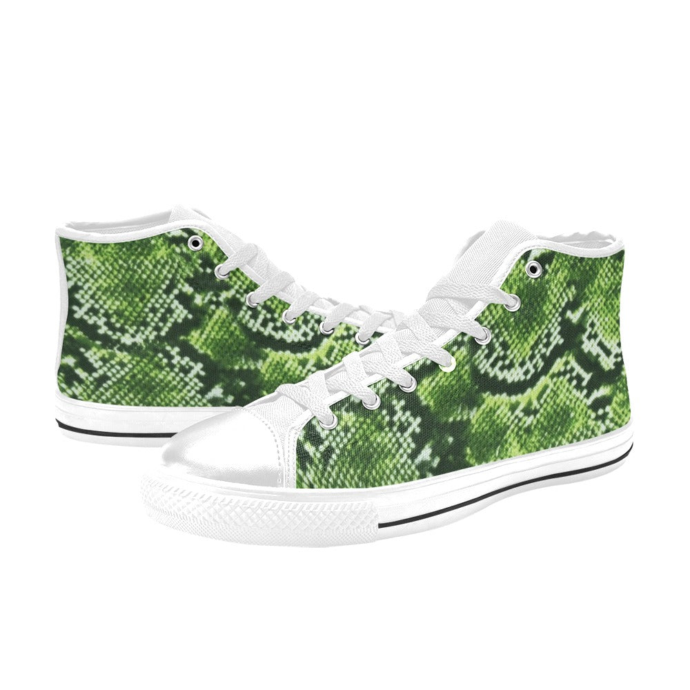 R&RH Women's Green White Trim High Top Tennis Shoes